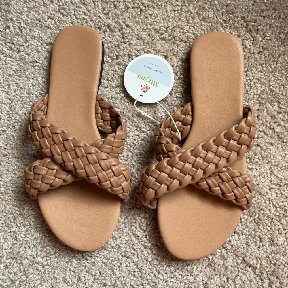 Mtzyoa Braided Leather Sandals